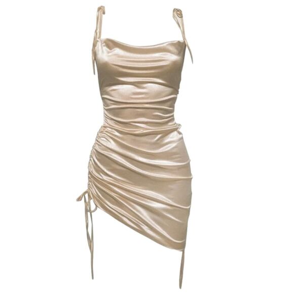 Leau Cabo Mini Bodycon Dress in Champagne Size XS - Picture 1 of 12
